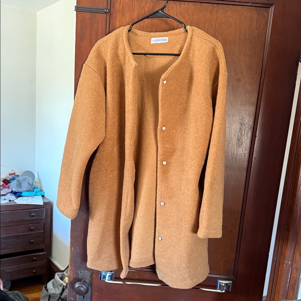 Baltic Born Camel Brown Teddy Pea Coat